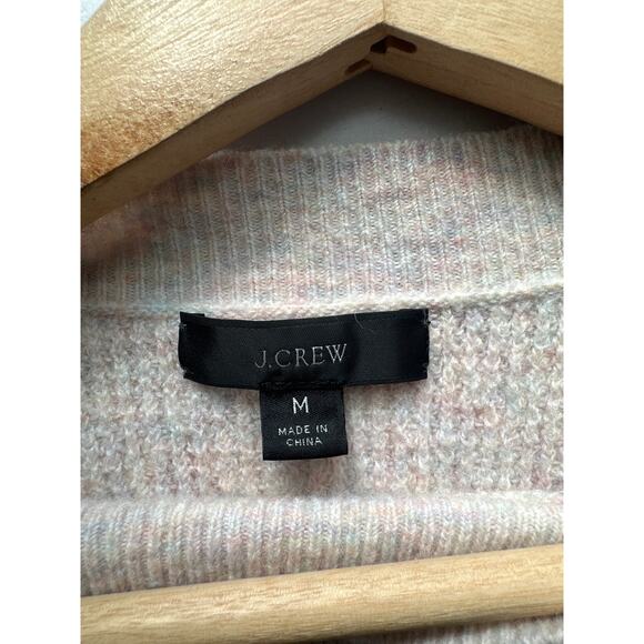 J. Crew Waffle Crewneck Wool blend Sweater in Supersoft yarn Size Medium - Picture 4 of 7